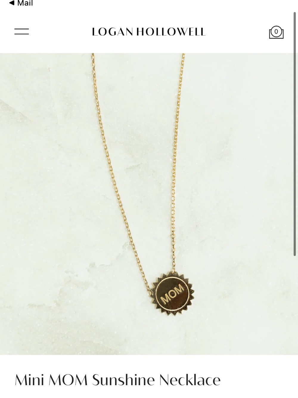 Mini MOM Sunshine Necklace - Gold Sun Pendant
